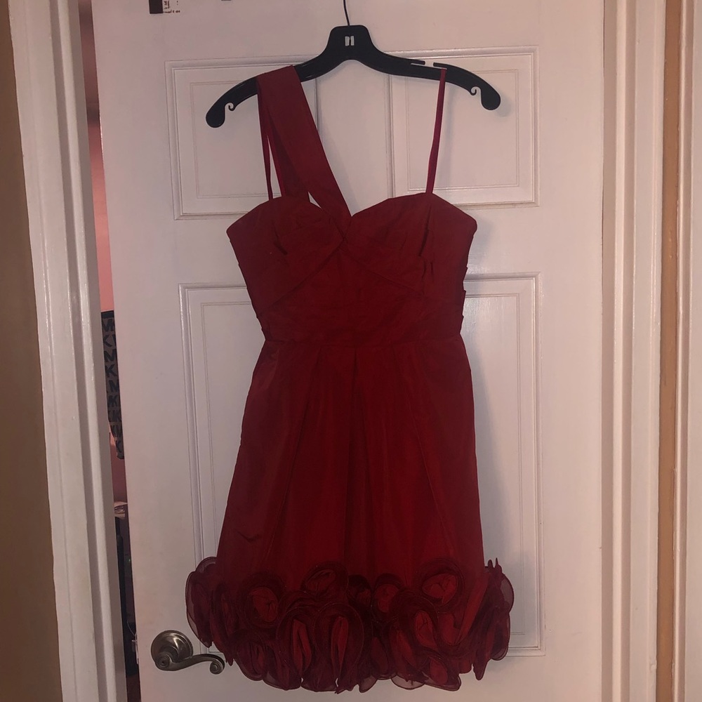 Red BCBG dress